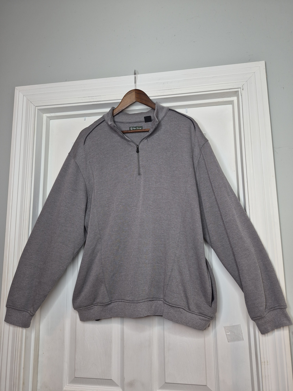 Pro Tour Men's Half-Zip Pullover Sweater - Gray Xl